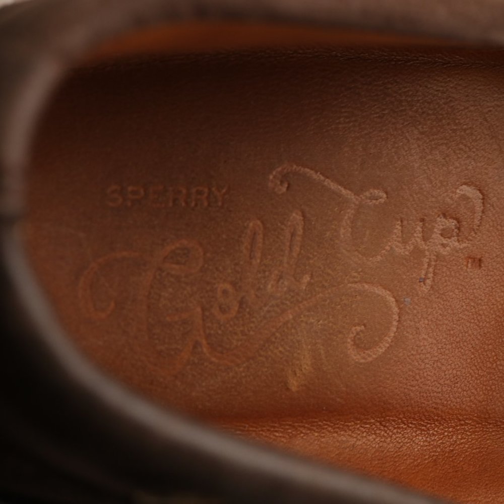 Sperry Gold Cup Boat Shoe Moc Loafer Slip On Brown Gold Plate Eyelet Men 10.5 - Picture 12 of 13